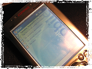 Our trusty old iPaq 3760!